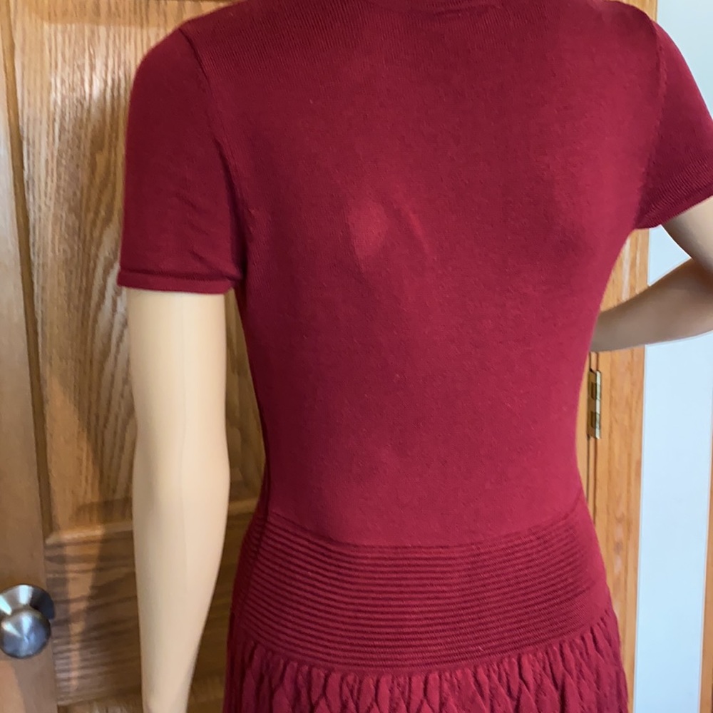 Just...Taylor Burgundy Knit Dress, M - Picture 7 of 10